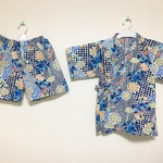 甚平♡とんぼ&花火 青