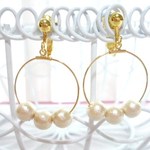 再再再再再再々販コットンパールフープキスカｓイヤリング