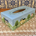 トールペイント♡カントリー風景のティッシュボックス