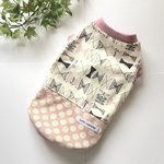 ＊胴周り40センチ　着丈ロング＊わんちゃん服　ちょうちょピンク