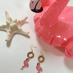 フラミンゴ&ココナッツのピアス♡イヤリング等への変更可能♡