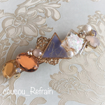 春ハンドメイド2017★大人トライアングビジューバレッタ★