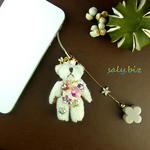 saly☆ぬいぐるみクマさんのストラップ