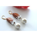 【予約】WOod POP ピアス ◯ イアリング「２」（大ぶり・ウッドピアス）