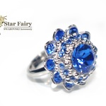 ☆ 新作 ☆ SWAROVSKI フラワーリング（L）サファイア
