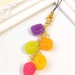 ＊カラフル♪ドロップのじゃらじゃらストラップ＊