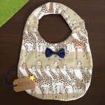 選べるリボン（無しは送料無料）! giraffe bib