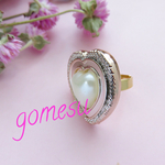 heart cabochon ring