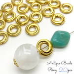 Doughnut Beads antique gold 