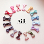 2コセット♡ボーダーリボンのシリコンヘアゴムセット for KIDS&BABY