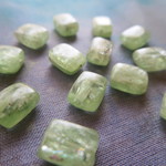 *♥*Green Kyanite Rectangle Beads 13pcs*♥* 