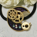 530)【SALE】ギャラクシームーンヘアゴム　　レジン