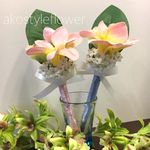 本物みたいな フラワーペン 花ペン   プルメリア① 2本セット