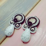 ソウタシエ ブラック&シルバーのピアス