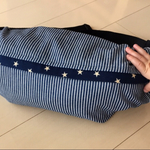 再販★抱っこひも収納カバー（ファスナータイプ）ヒッコリー×スター ※エルゴベビー、Aprica、Huggyhuggy、BABYBJORN対応可