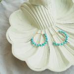 turquoise hoop pierce