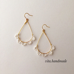 パールフリルピアス