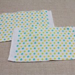 再販☆雑巾 青緑ドット2枚組