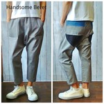 再…販 ☆ヒッコリー☆サルエルデニムパンツ