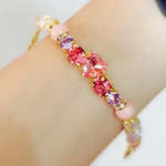 ラプンツェル ハート スワロフスキー ブレスレット ハンドメイド
