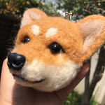羊毛フェルト がま口 　柴犬