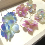 紫陽花のフラワーフープピアス&イヤリング
