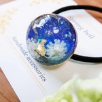night cat ＆ butterflyⅡ ヘアゴム　レジン