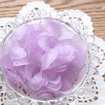【パープル 50個入り】シーグラス すりガラス 花びら しずく 鱗 アクリルパーツ【夏にピッタリ！】