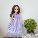ラベンダーワンピース💞stripe