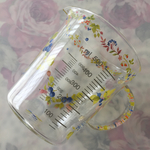 ブルーベリーのガラス製メジャーカップ(計量カップ）❤︎ポーセラーツ