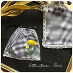 【5/28販売予定】22cmドール たんぽぽ刺繍のエプロン２点セット