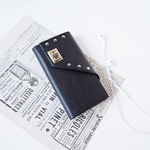 大人スタッズレザー◆Galaxy/アクオス/xperiaXZs/xperiaZ5/xperiaZ4/xperiaZ3/xperiaX/xperiaZ5compact◆手帳型スマホケース（黒