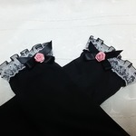 姫系 UVカット手袋 S サイドリボンB ピンクローズ