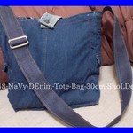 紺デニム横ポケット：ショルダ～バック横30cm立て31cm