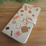 手帳型スマホケース｜パン｜送料無料