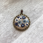 （小）刺繍ペンダントトップ 北欧柄