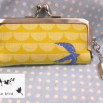 がま口印鑑ケース＊Ｗａｖｅ Ｓｗａｌｌｏｗ＊yellow②
