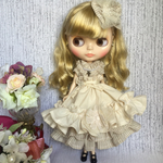 22㎝ドールサイズワンピース＊エプロンセット