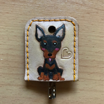 ミニチュア・ピンシャー（ミニピン）犬種別 キーカバー キーケース 犬雑貨 革小物 レザークラフト 本革