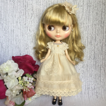 22㎝ドールサイズドレスワンピース&髪飾り
