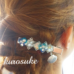 海のキラキラヘアクリップ☆