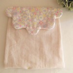 ポッケ付*上質優しい8重ガーゼ汗取りパット*再販*北欧フラワーpinkgray*