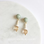 color beads earring(グリーン)