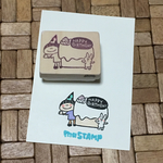 ポニテちゃん&ウサギのHAPPY BIRTHDAYはんこ