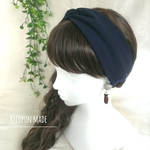 スエットネイビー◇ヘアバンド◇ターバン