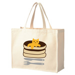 メルティねこホットケーキ　スクエアトートバッグ