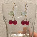 さくらんぼピアス&イヤリング