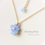 hydrangea necklace (ミントブルー)
