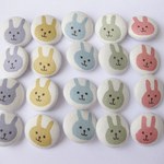くるみボタン23mm（20コ入り）☆うさぎさん　　　　　80