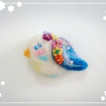青い鳥ブローチ  羊毛フェルト